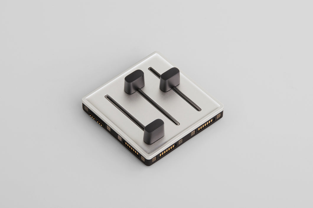 Monogram Slider Module | Three smooth sliders in a compact but comfortable form. Add-on, does not function on its own. Requires a Monogram Core and/or Console for functionality. 